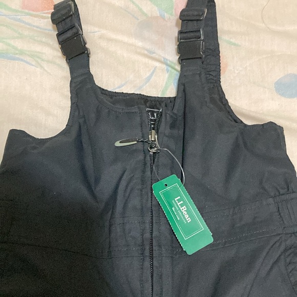 New L.L.Bean Snow Bibs Size 5-6 color Black - Picture 3 of 8